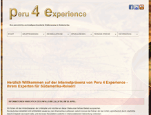 Tablet Screenshot of peruforexperience.com